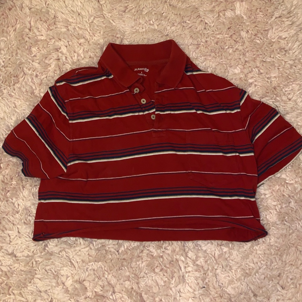 vintage cropped polo shirt